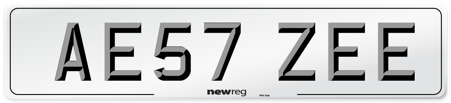 AE57 ZEE Number Plate from New Reg